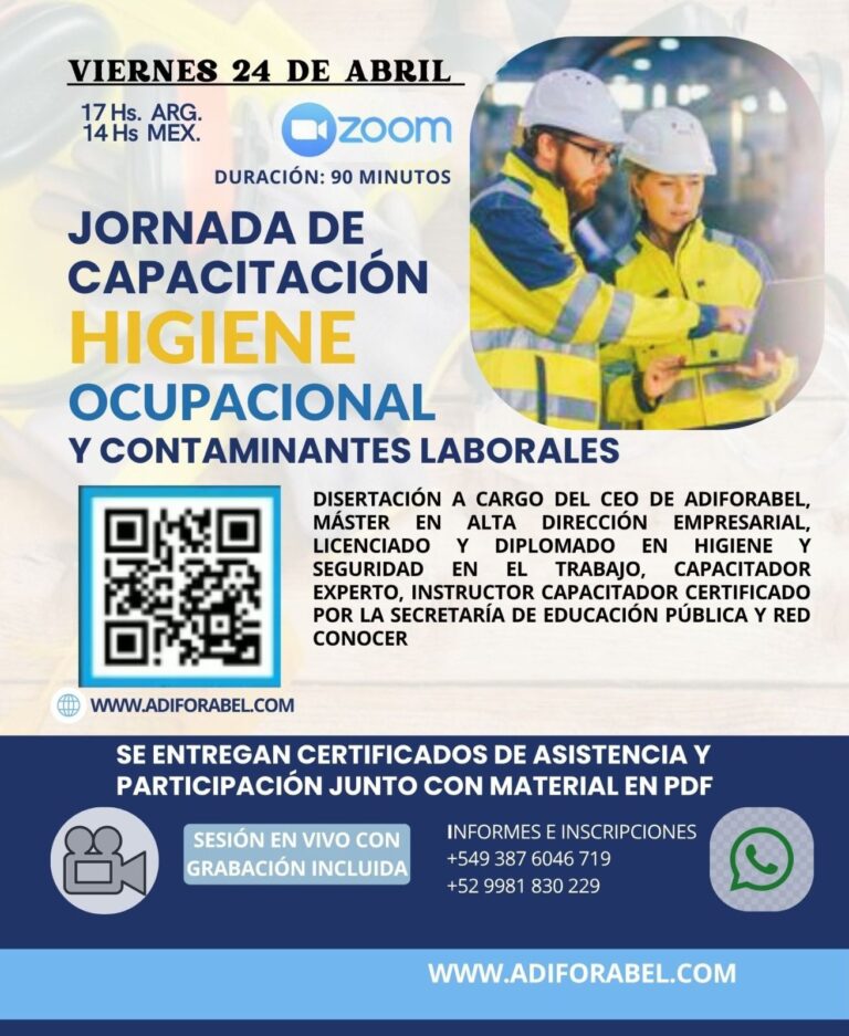 Jornada de Capacitación - Higiene Ocupacional y Contaminantes Laborales